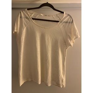 Gibson Cream Mesh Top